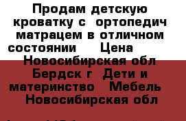 Продам детскую кроватку с  ортопедич.матрацем в отличном состоянии.. › Цена ­ 2 500 - Новосибирская обл., Бердск г. Дети и материнство » Мебель   . Новосибирская обл.